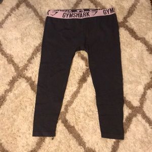 GymShark Grey and Pink Capri Leggings